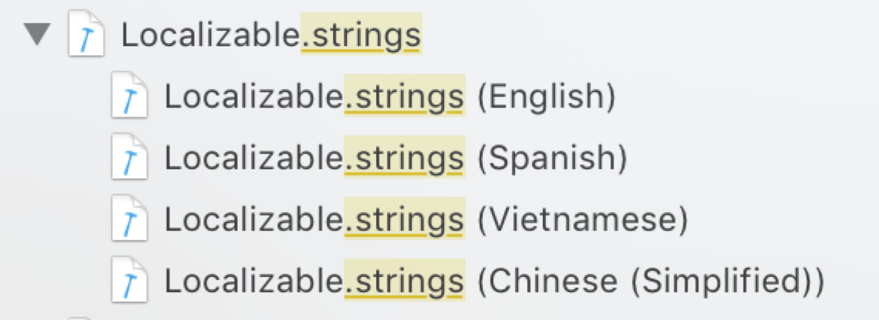Localizable.strings example