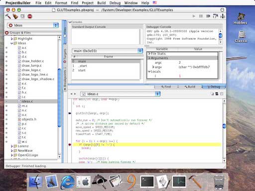 Project Builder as it appeared in a Mac OS X Cheetah beta release. Image via ArsTechnica.