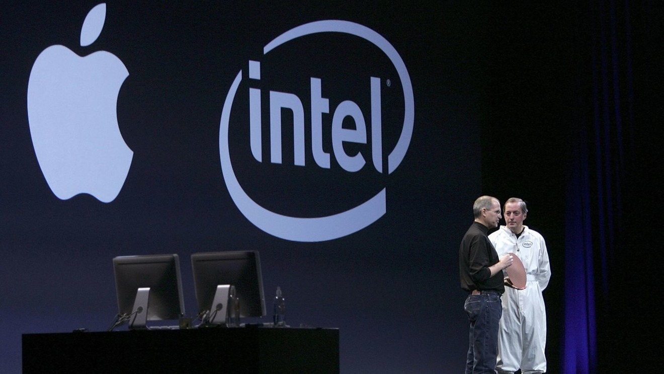 Steve Jobs introducing the Intel Chip transition in 2005