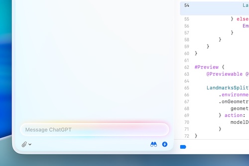 Screenshot showing Chat GPT Input field